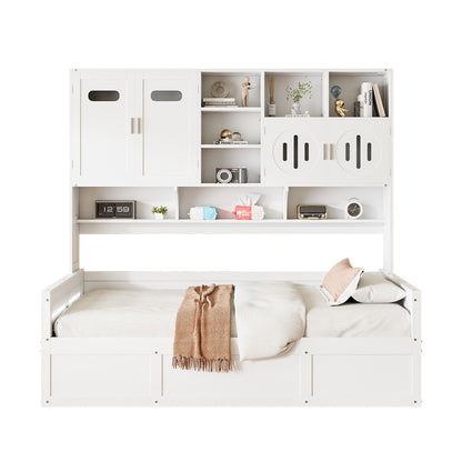 Daybed With All-In-One Cabinet And Shelf - The Sleep Loft - Online Mattress Showroom NYC