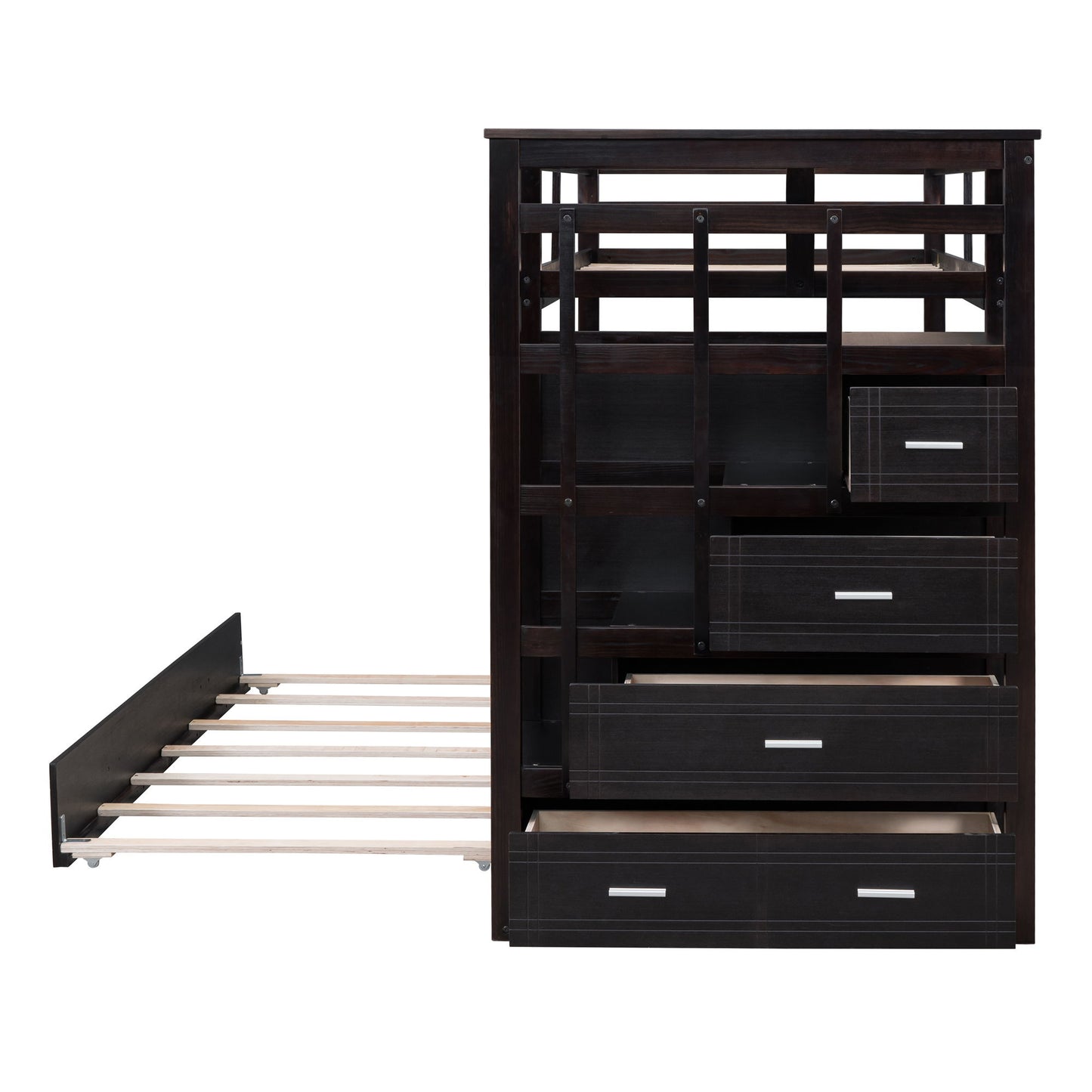 Bunk Bed With Trundle And Staircase - The Sleep Loft - Online Mattress Showroom NYC