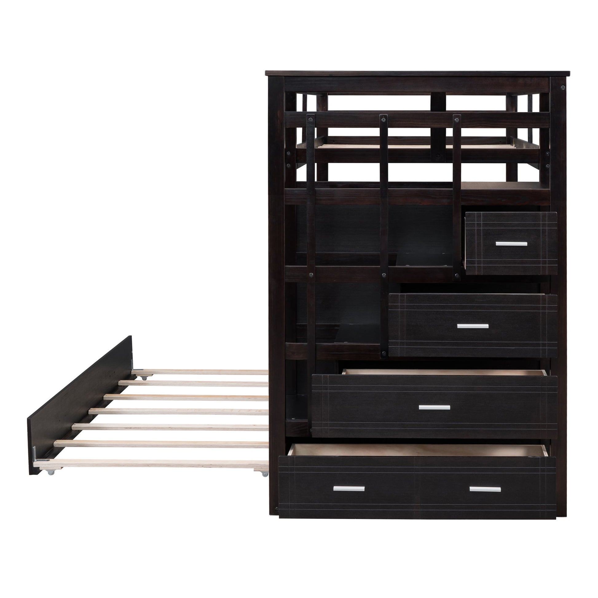 Bunk Bed With Trundle And Staircase - The Sleep Loft - Online Mattress Showroom NYC