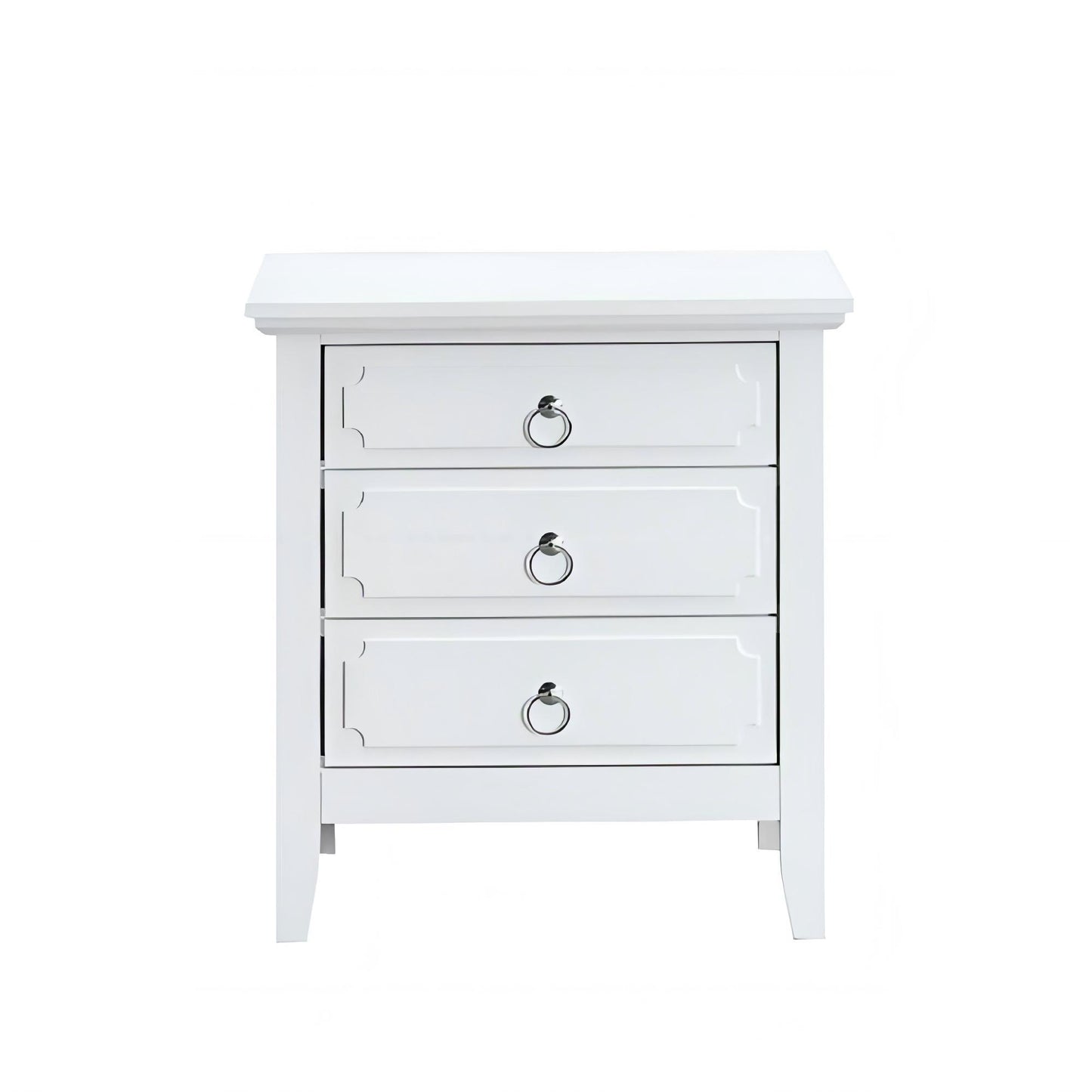Hammond - 3 Drawer Nightstand - White - The Sleep Loft - Online Mattress Showroom NYC