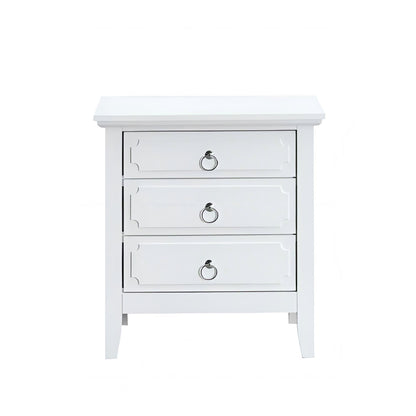 Hammond - 3 Drawer Nightstand - White - The Sleep Loft - Online Mattress Showroom NYC