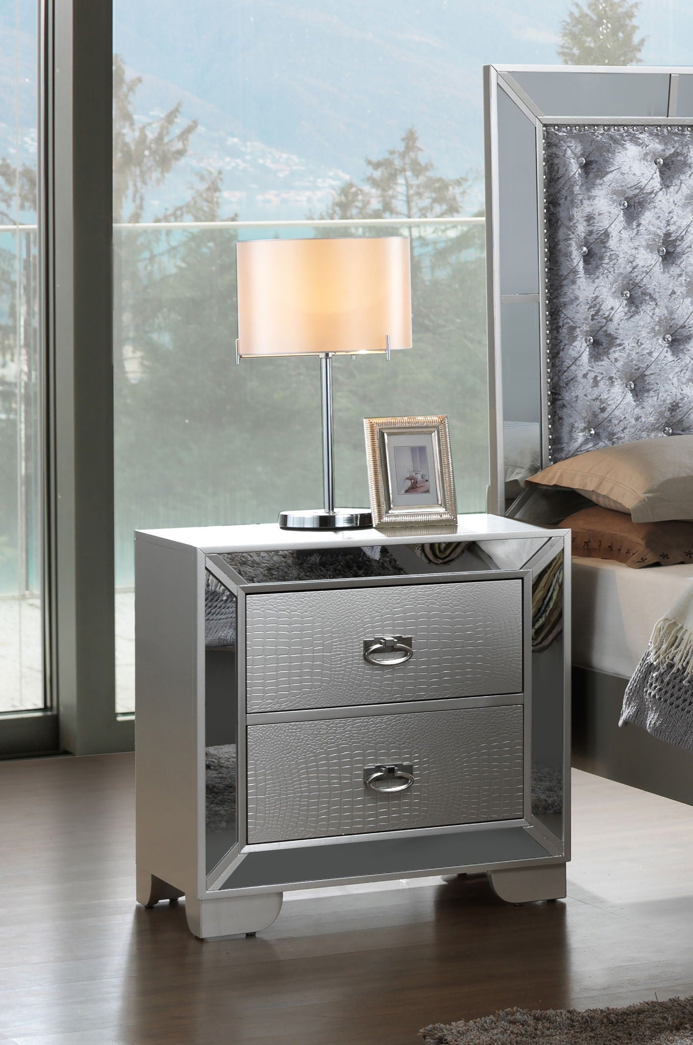 Contemporary Nightstand With Versatility - The Sleep Loft - Online Mattress Showroom NYC
