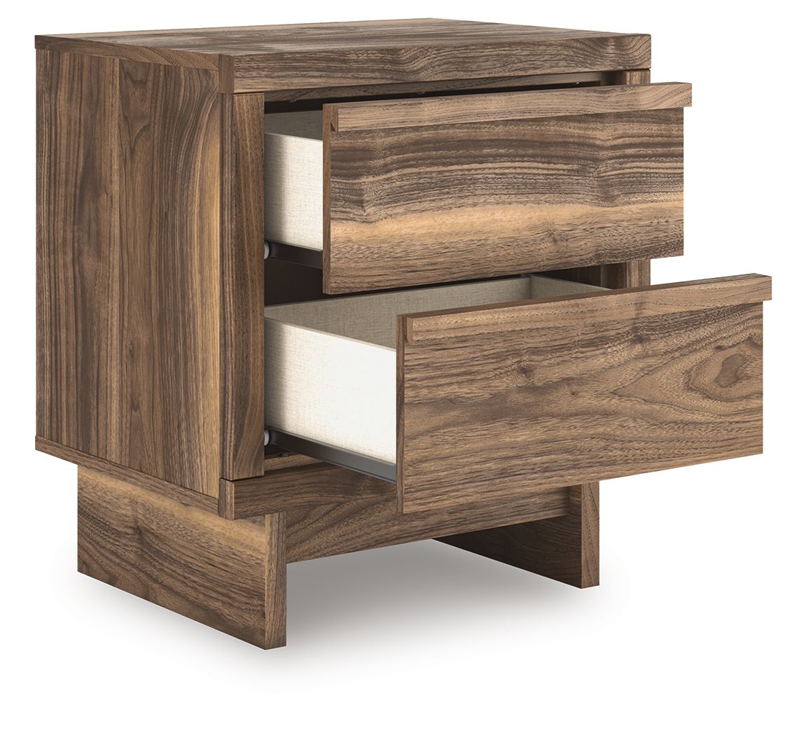 Chirason - Two Drawer Night Stand - Brown - The Sleep Loft - Online Mattress Showroom NYC