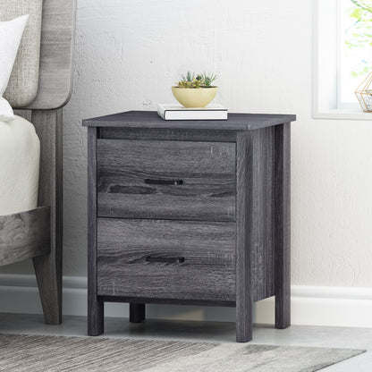 Titeca - Contemporary Wood 2 Drawer Nightstand - The Sleep Loft - Online Mattress Showroom NYC