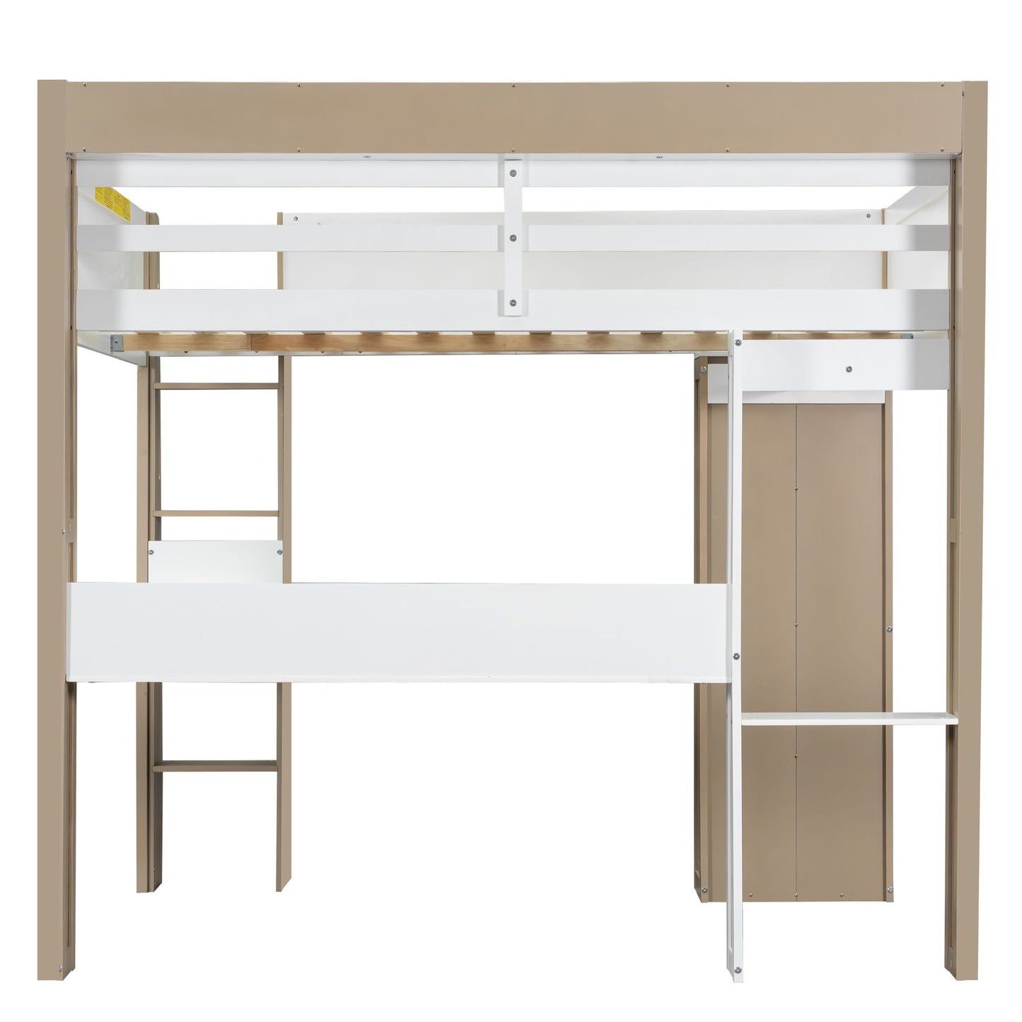 Loft Bed With Built In Storage Shelves, Clothes Rail, And Desk - The Sleep Loft - Online Mattress Showroom NYC