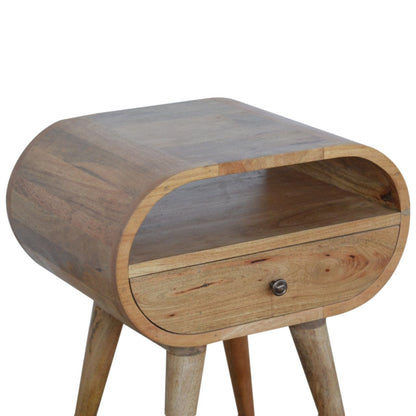 Circular Open Bedside Nightstand - The Sleep Loft - Online Mattress Showroom NYC