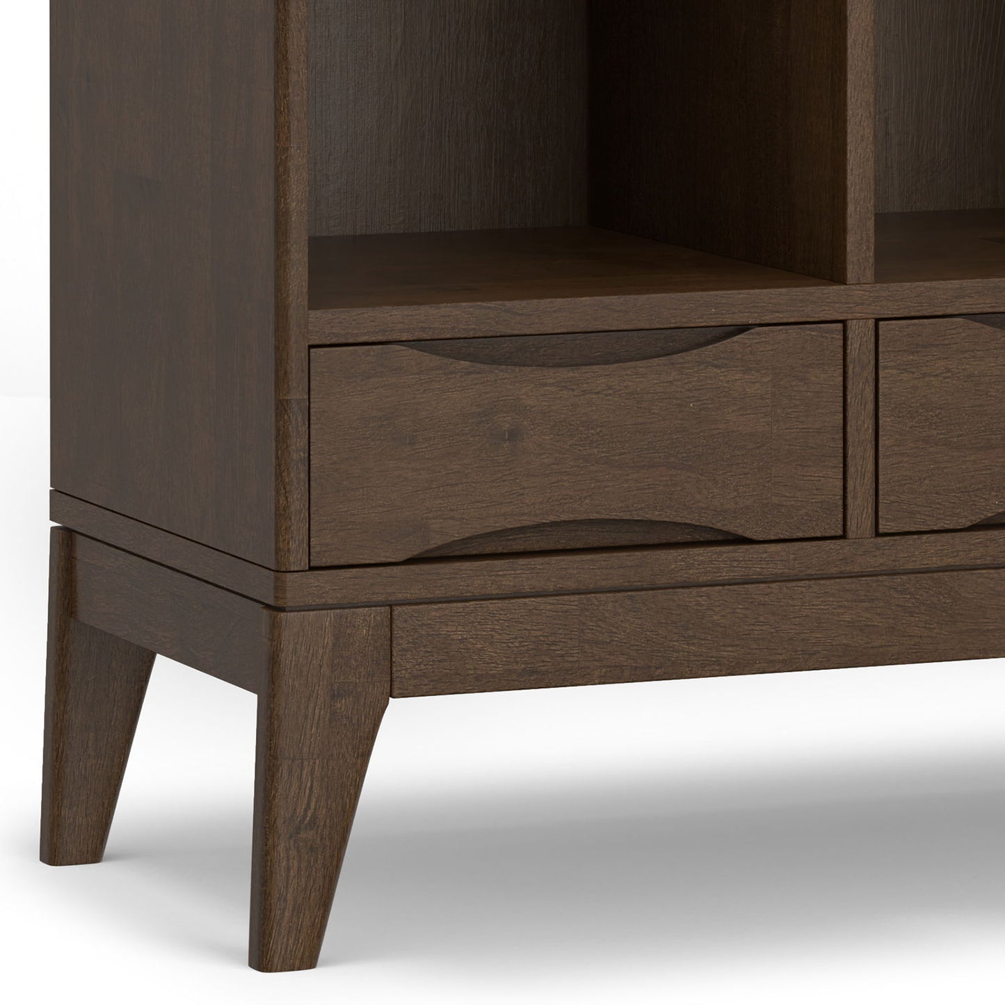 Harper - Low 6 Cube Storage With Drawers - Walnut Brown - The Sleep Loft - Online Mattress Showroom NYC