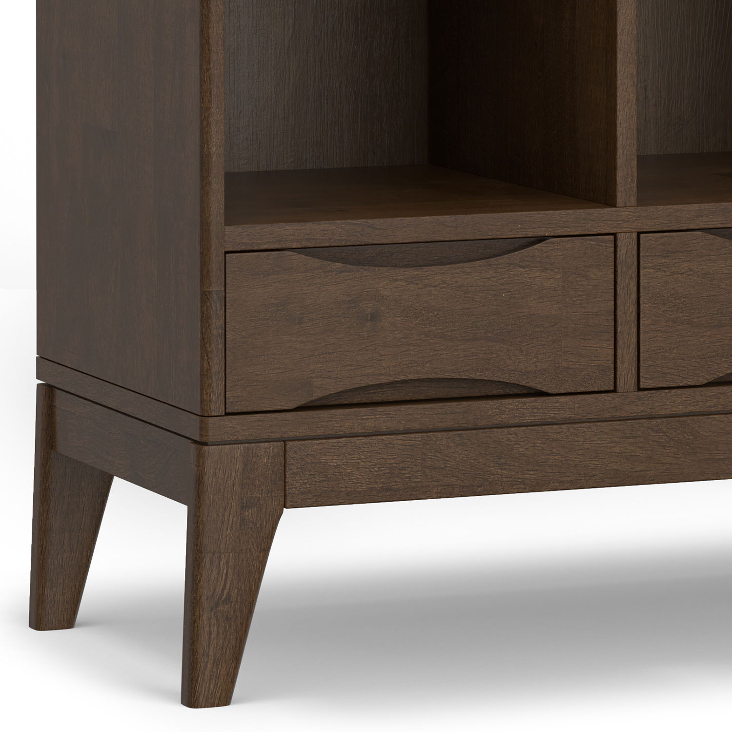 Harper - Low 6 Cube Storage With Drawers - Walnut Brown - The Sleep Loft - Online Mattress Showroom NYC