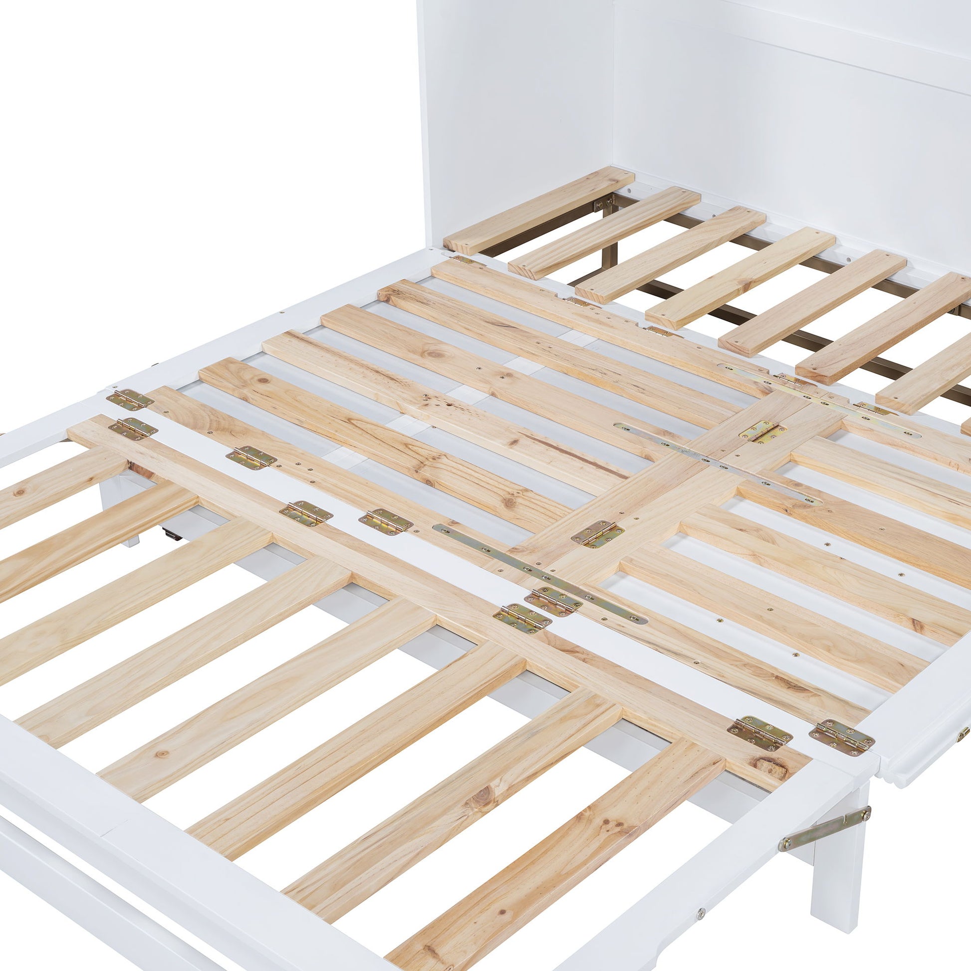 Murphy Bed With Frosted Glass Doors Design, Fake Drawers, Metal Legs - The Sleep Loft - Online Mattress Showroom NYC