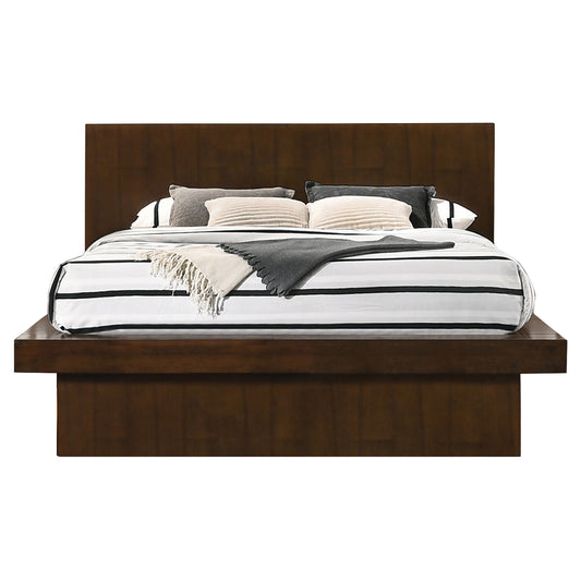 Jessica Wood Queen LED Panel Bed Cappuccino - The Sleep Loft - Online Mattress Showroom NYC