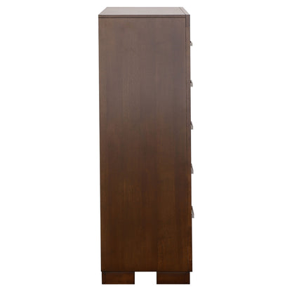 Jessica 5-drawer Bedroom Chest Cappuccino
