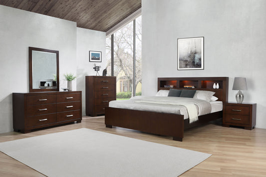 Jessica 5-piece California King Bedroom Set Cappuccino - The Sleep Loft - Online Mattress Showroom NYC