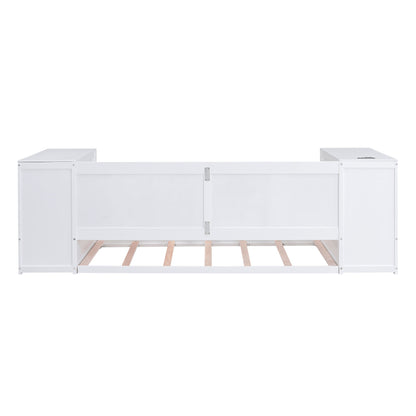 Daybed With Storage Arms, Trundle And Charging Station - The Sleep Loft - Online Mattress Showroom NYC