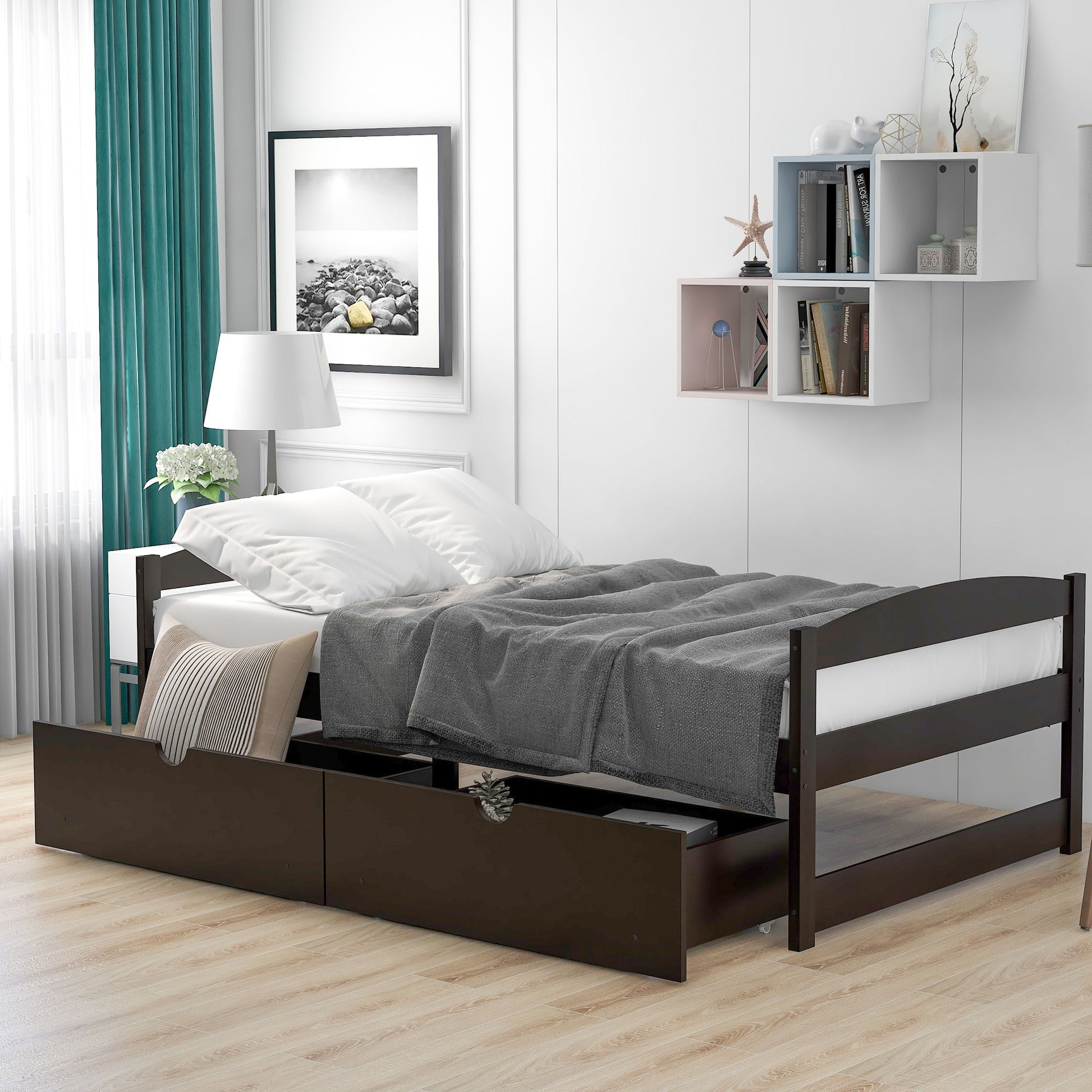 Platform Bed With 2 Drawers - The Sleep Loft - Online Mattress Showroom NYC