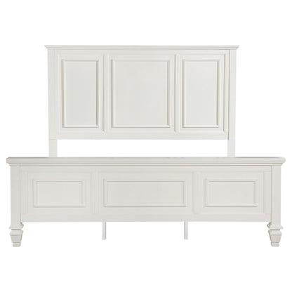 Sandy Beach 63-inch Eastern King Wood Panel Bed Cream White