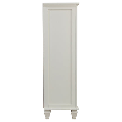 Sandy Beach 8-drawer Door Chest Cream White