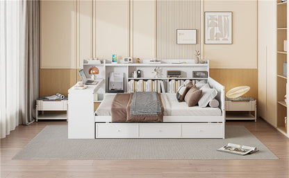 Daybed With 3 Drawers USB Ports And Desk - The Sleep Loft - Online Mattress Showroom NYC