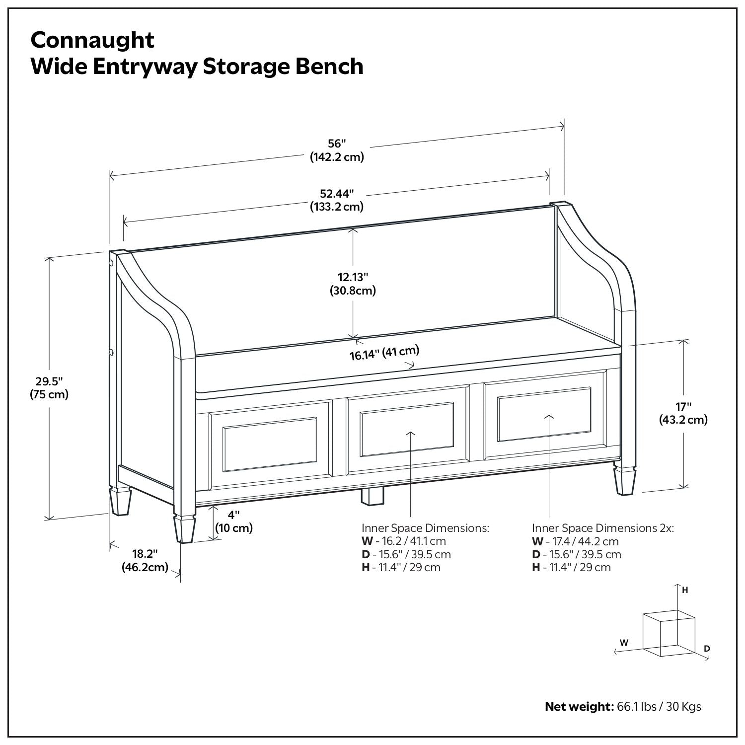 Connaught - Storage Bench - The Sleep Loft - Online Mattress Showroom NYC