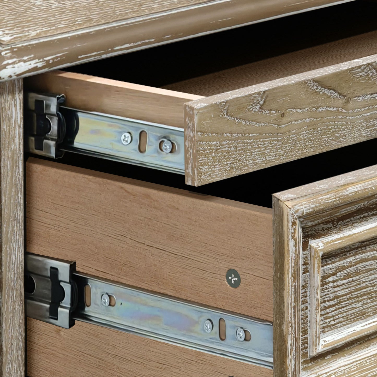Farmhouse Nightstand With 4 Drawers