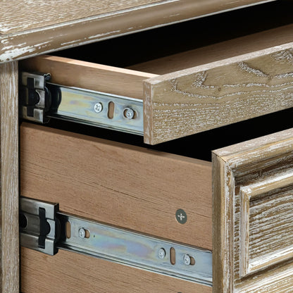Farmhouse Nightstand With 4 Drawers