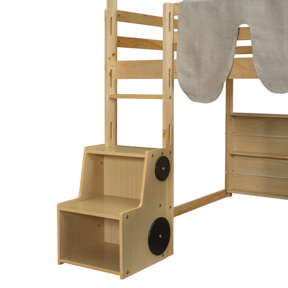 Loft Bed With House Shaped Frame And Tent - The Sleep Loft - Online Mattress Showroom NYC