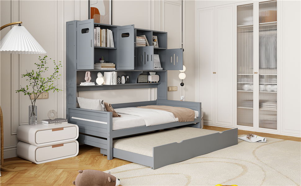 Daybed With All-In-One Cabinet And Shelf - The Sleep Loft - Online Mattress Showroom NYC