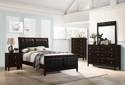Carlton 5-piece Full Bedroom Set Cappuccino - The Sleep Loft - Online Mattress Showroom NYC
