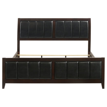 Carlton Wood Eastern King Panel Bed Cappuccino