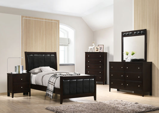 Carlton 5-piece Twin Bedroom Set Cappuccino - The Sleep Loft - Online Mattress Showroom NYC