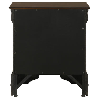 Louis Philippe 2-drawer Nightstand Cappuccino