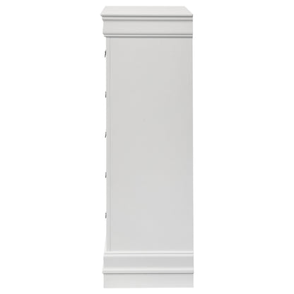 Louis Philippe 5-drawer Bedroom Chest White