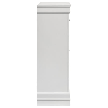 Louis Philippe 5-drawer Bedroom Chest White