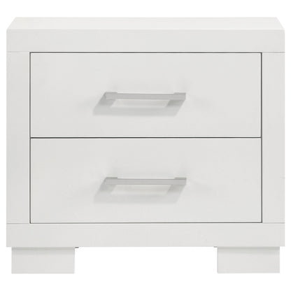 Jessica 4-piece Eastern King LED Bedroom Set Snow White