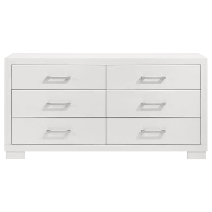 Jessica 5-piece Eastern King LED Bedroom Set Snow White