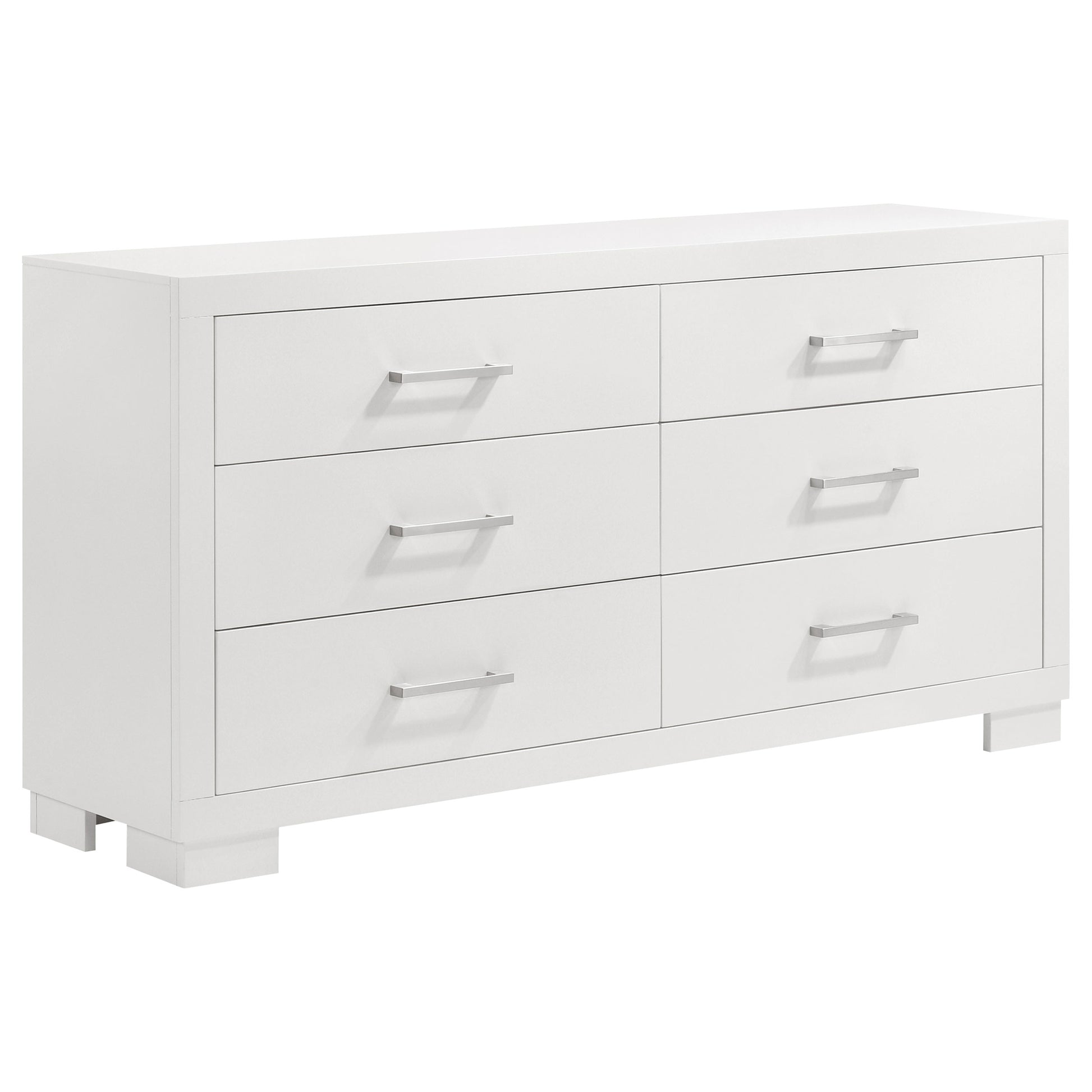 Jessica 6-piece Queen LED Bedroom Set Snow White
