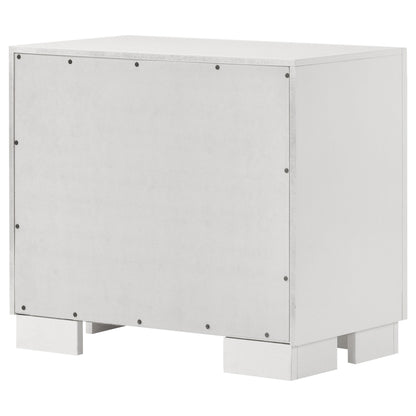 Jessica 2-drawer Nightstand Snow White