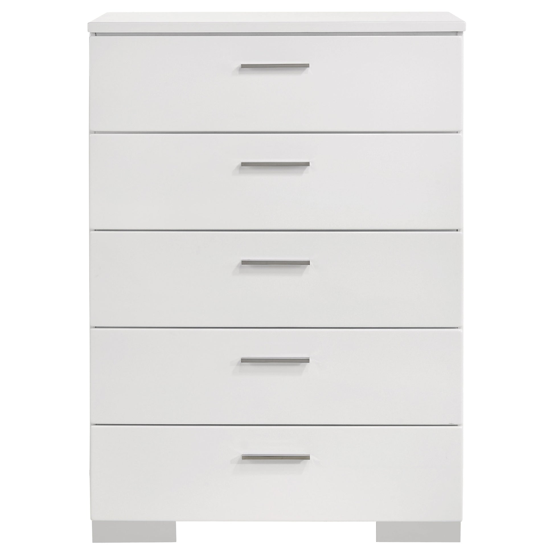 Felicity 5-piece California King Bedroom Set White Gloss