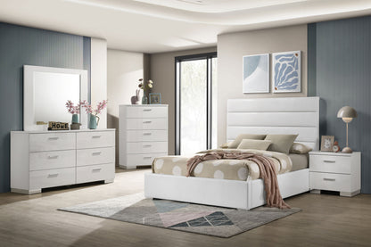 Felicity 53-inch Upholstered Full Platform Bed White