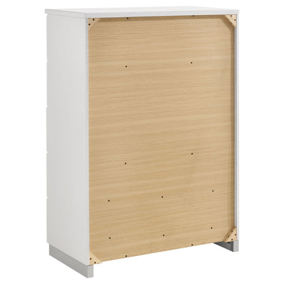 Felicity 5-piece California King Bedroom Set White High Gloss