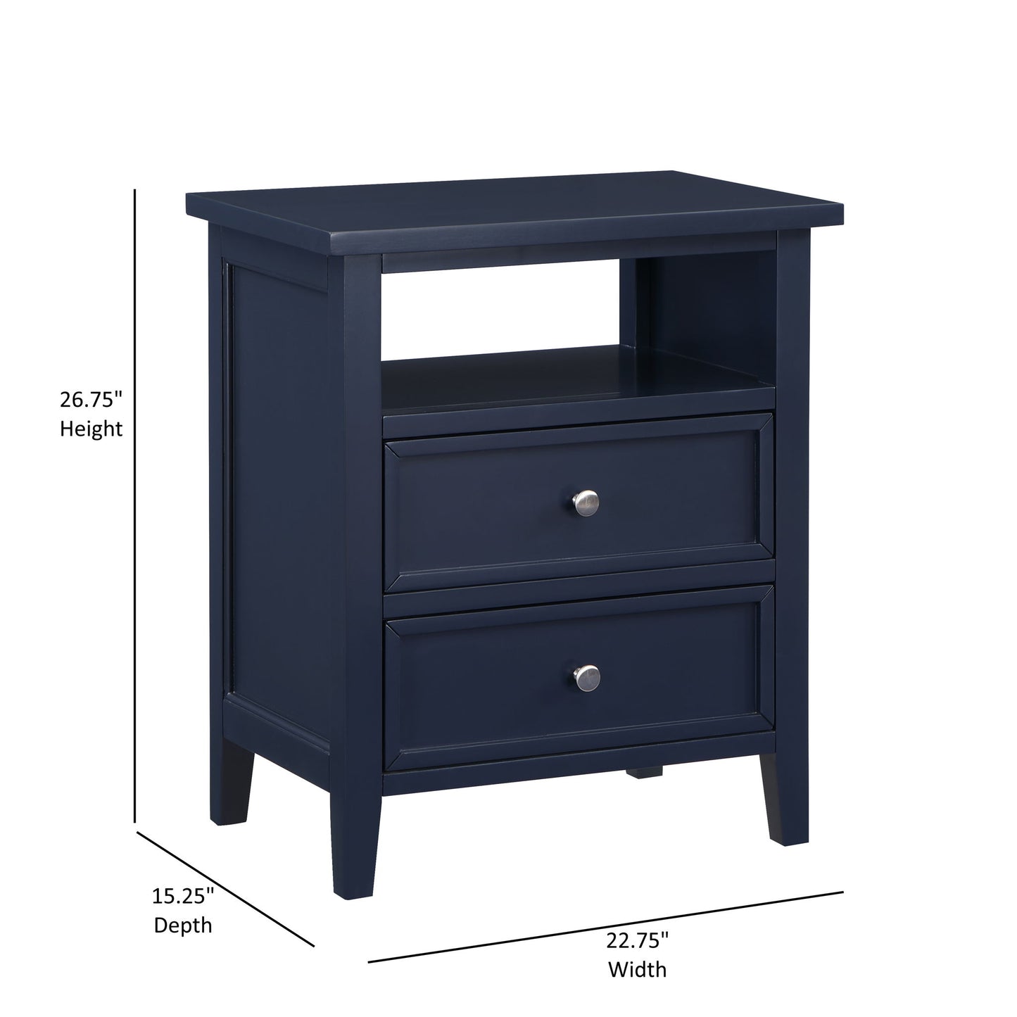 Weston - 2 Drawer Nightstand - The Sleep Loft - Online Mattress Showroom NYC
