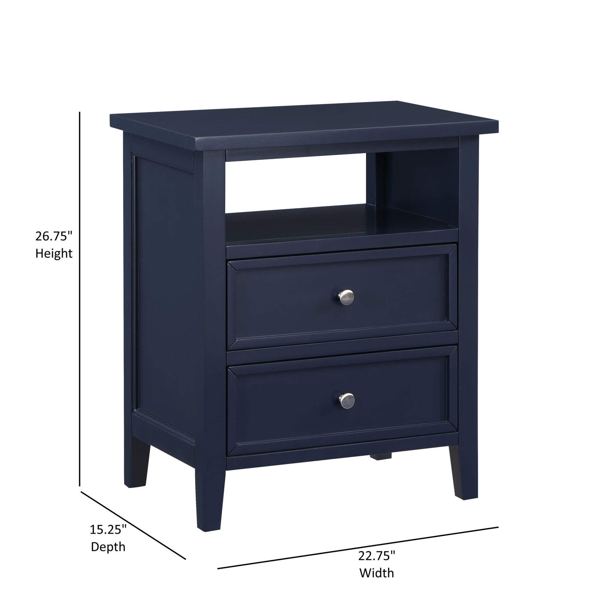 Weston - 2 Drawer Nightstand - The Sleep Loft - Online Mattress Showroom NYC