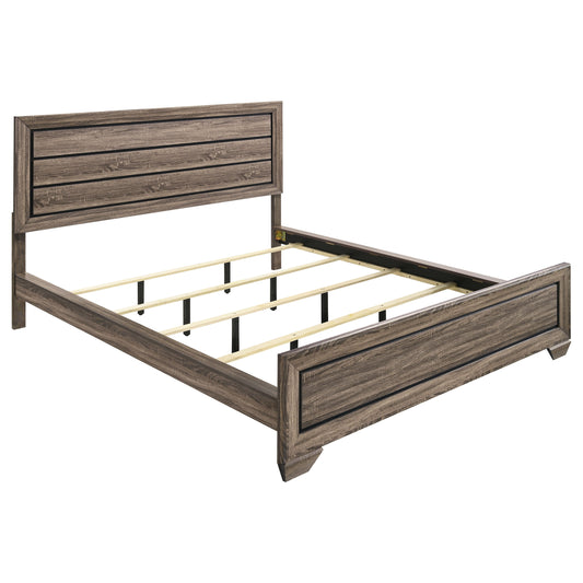 Kauffman Wood California King Panel Bed Washed Taupe - The Sleep Loft - Online Mattress Showroom NYC
