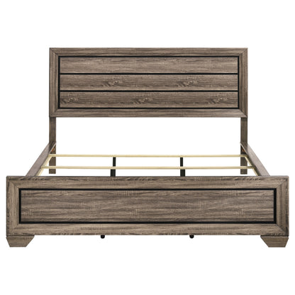 Kauffman Wood California King Panel Bed Washed Taupe