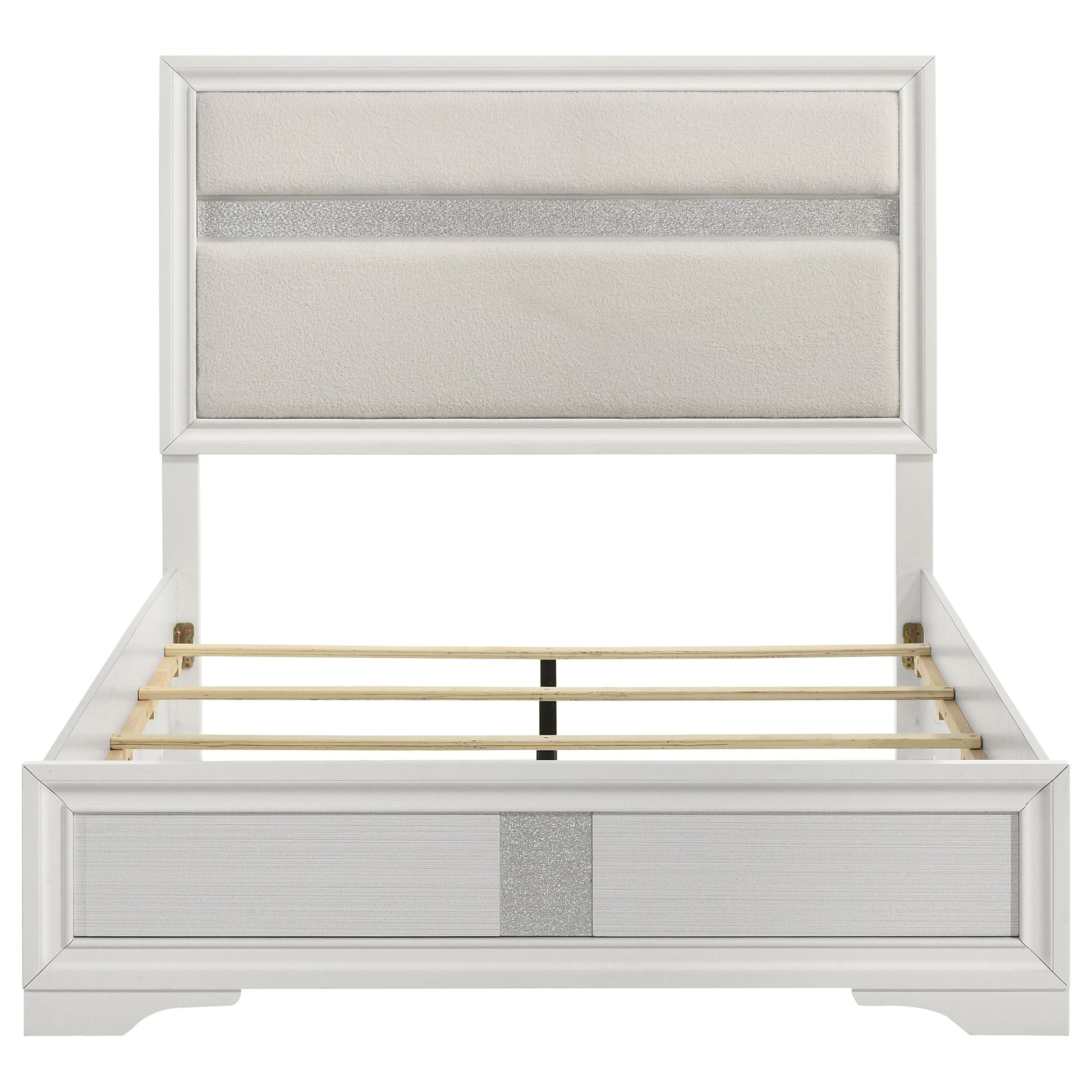 Miranda 54-inch Upholstered Full Panel Bed White