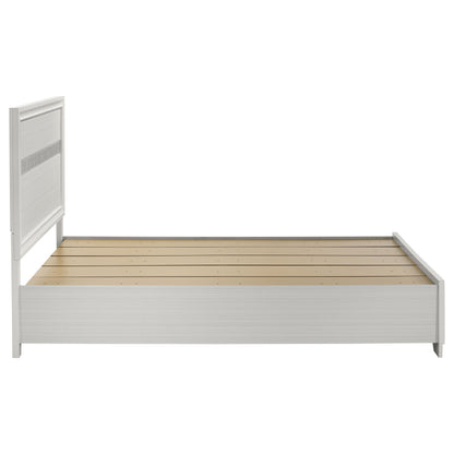 Miranda 51-inch Wood Queen Storage Panel Bed White