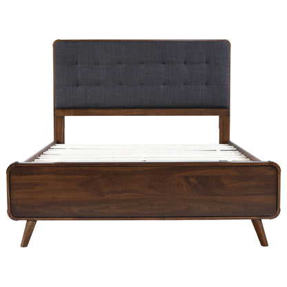 Robyn Wood Full Platform Bed Dark Walnut