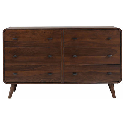 Robyn 6-drawer Bedroom Dresser Dark Walnut