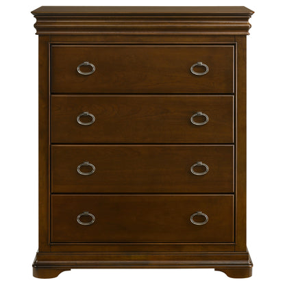 Garland 4-drawer Bedroom Chest of Drawers Brown Cherry