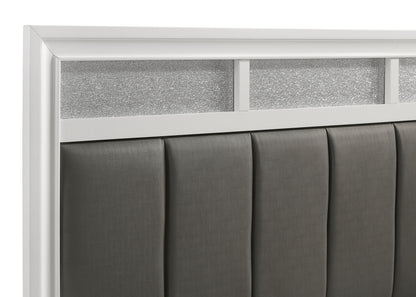Barzini Wood Eastern King Panel Bed White