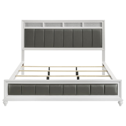 Barzini Wood California King Panel Bed White